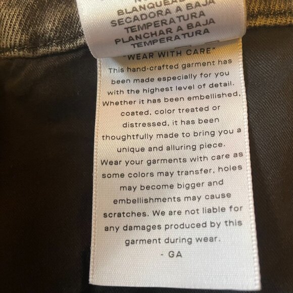 Good American Good Girlfriend Jeans High Rise Black Distressed Stretch Denim - Picture 9 of 14